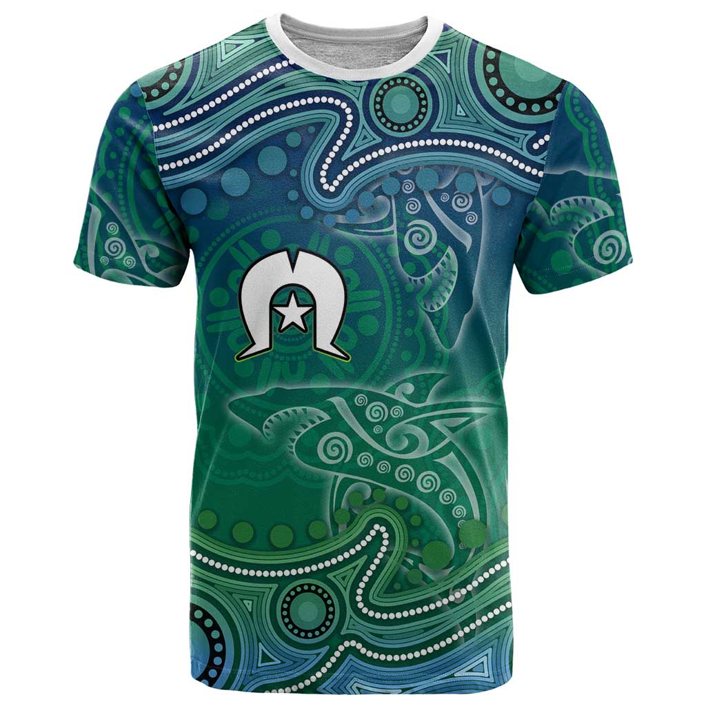 Torres Strait Islands T Shirt Shark Indigenous Australian Tribal Dot Art