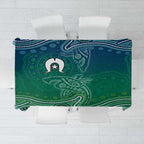 Torres Strait Islands Tablecloth Shark Indigenous Australian Tribal Dot Art