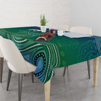 Torres Strait Islands Tablecloth Shark Indigenous Australian Tribal Dot Art