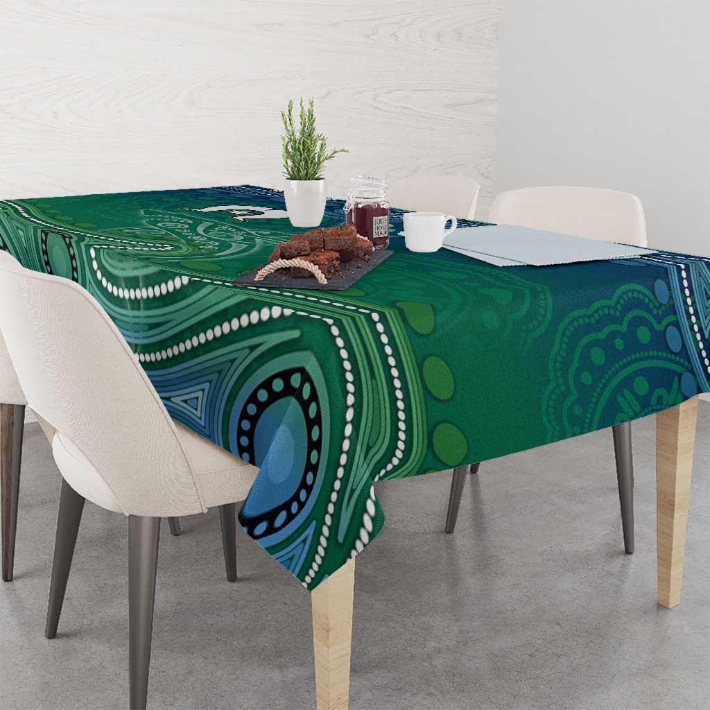 Torres Strait Islands Tablecloth Shark Indigenous Australian Tribal Dot Art