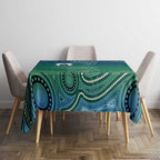 Torres Strait Islands Tablecloth Shark Indigenous Australian Tribal Dot Art
