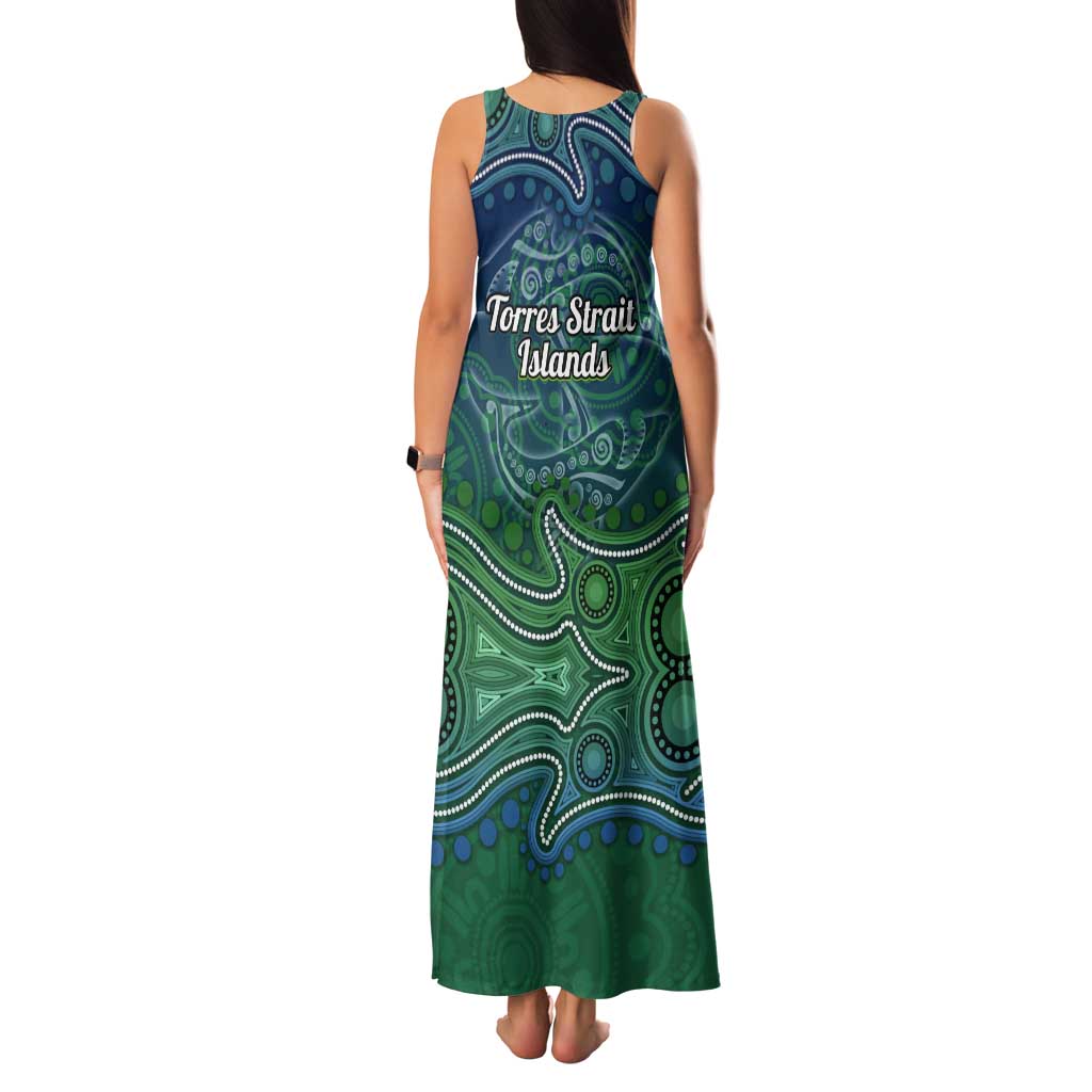 Torres Strait Islands Tank Maxi Dress Shark Indigenous Australian Tribal Dot Art