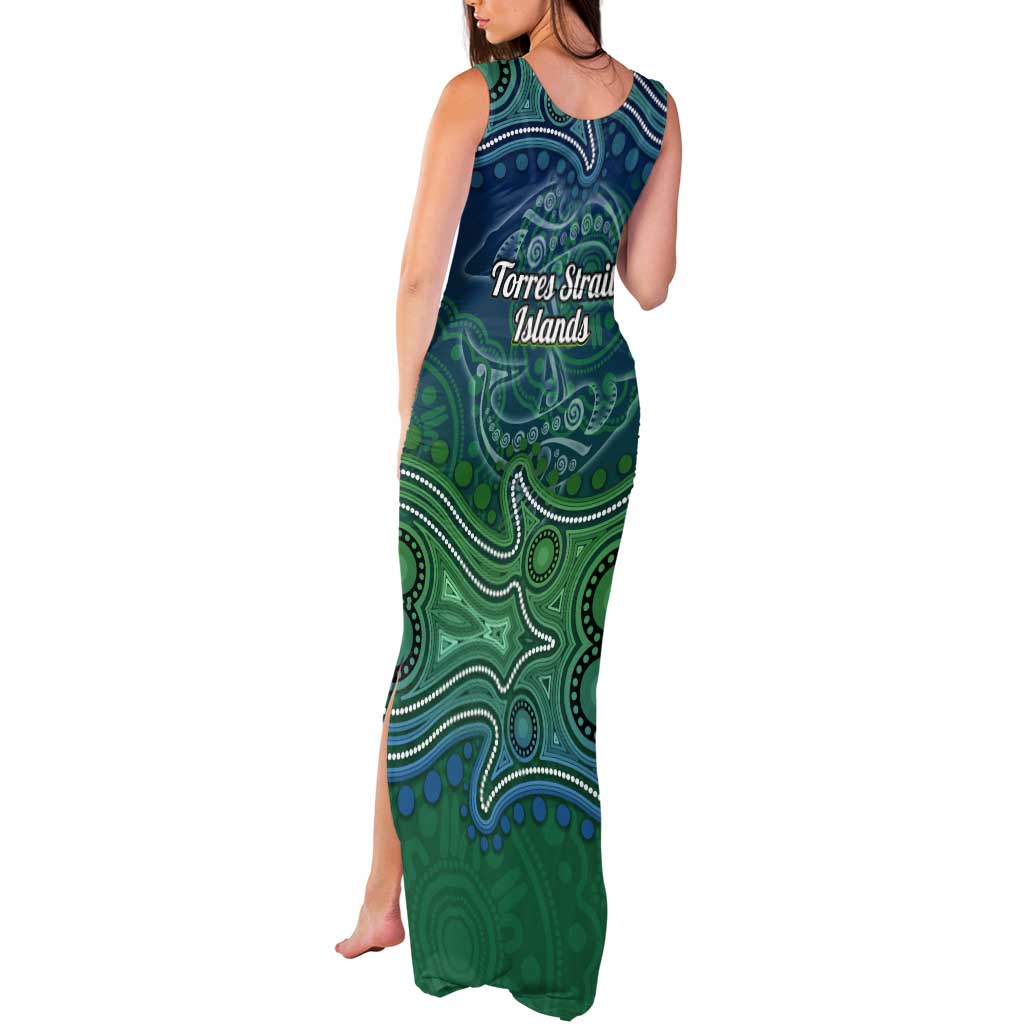 Torres Strait Islands Tank Maxi Dress Shark Indigenous Australian Tribal Dot Art