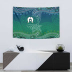 Torres Strait Islands Tapestry Shark Indigenous Australian Tribal Dot Art