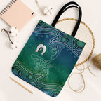 Torres Strait Islands Tote Bag Shark Indigenous Australian Tribal Dot Art