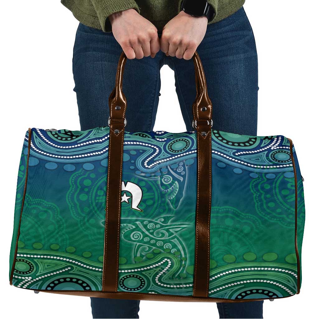 Torres Strait Islands Travel Bag Shark Indigenous Australian Tribal Dot Art