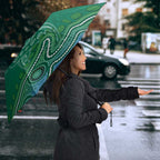 Torres Strait Islands Umbrella Shark Indigenous Australian Tribal Dot Art