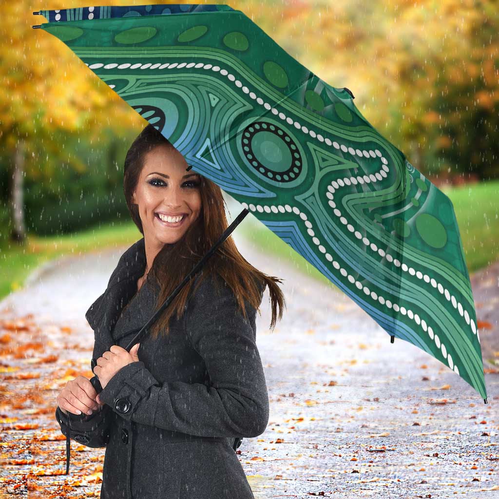 Torres Strait Islands Umbrella Shark Indigenous Australian Tribal Dot Art