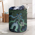 Torres Strait Islands Laundry Basket Indigenous Australian Marine Tribal Dot Art