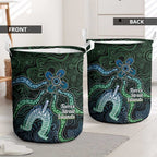 Torres Strait Islands Laundry Basket Indigenous Australian Marine Tribal Dot Art