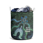 Torres Strait Islands Laundry Basket Indigenous Australian Marine Tribal Dot Art