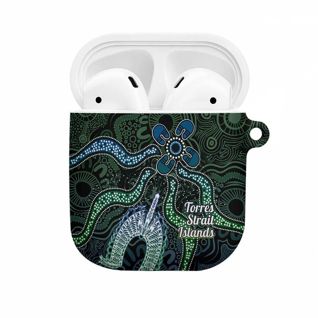 Torres Strait Islands AirPods Case Indigenous Australian Marine Tribal Dot Art
