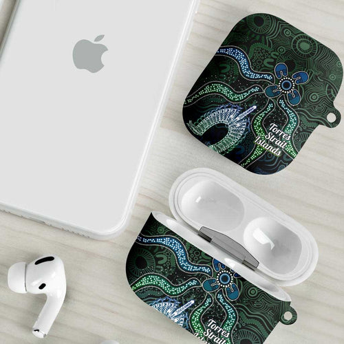 Torres Strait Islands AirPods Case Indigenous Australian Marine Tribal Dot Art