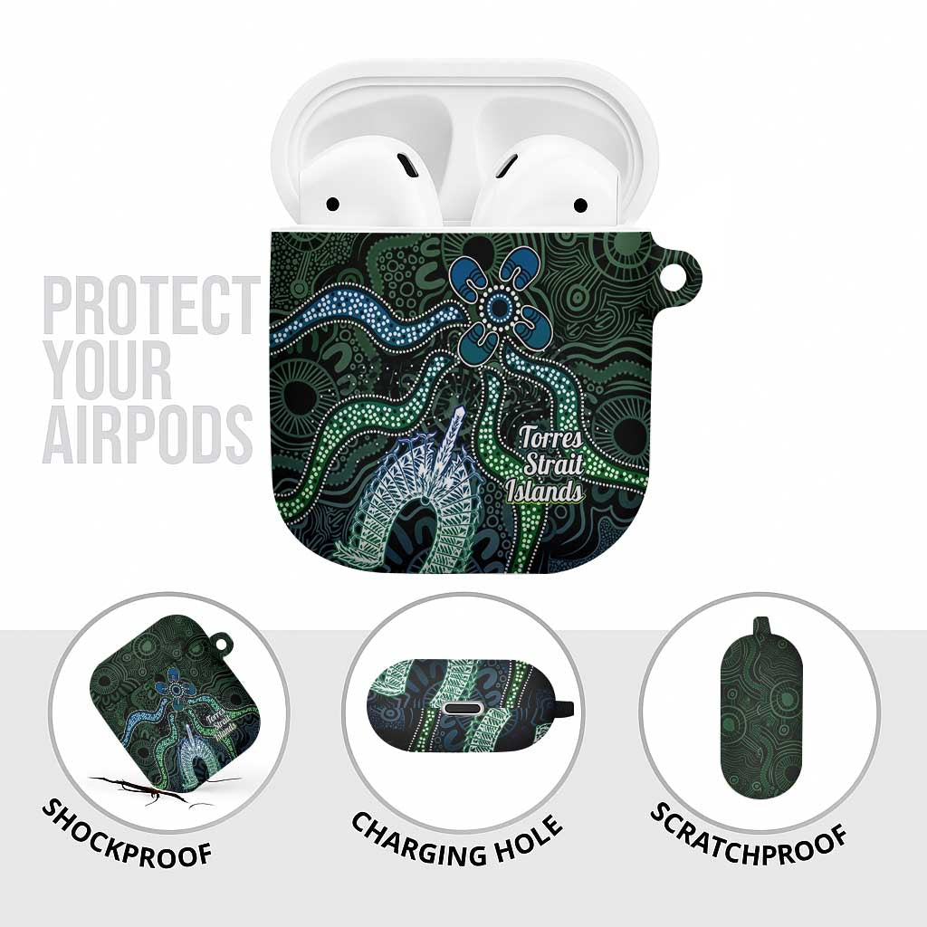 Torres Strait Islands AirPods Case Indigenous Australian Marine Tribal Dot Art