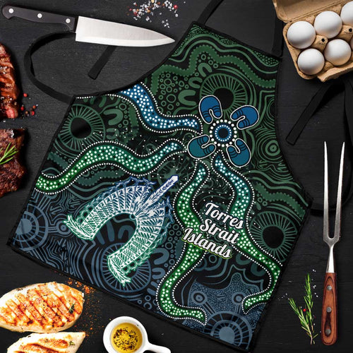 Torres Strait Islands Apron Indigenous Australian Marine Tribal Dot Art