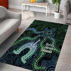 Torres Strait Islands Area Rug Indigenous Australian Marine Tribal Dot Art