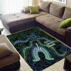 Torres Strait Islands Area Rug Indigenous Australian Marine Tribal Dot Art