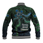 Torres Strait Islands Baseball Jacket Indigenous Australian Marine Tribal Dot Art