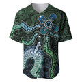 Torres Strait Islands Baseball Jersey Indigenous Australian Marine Tribal Dot Art