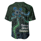 Torres Strait Islands Baseball Jersey Indigenous Australian Marine Tribal Dot Art