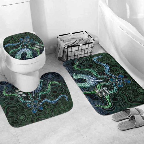Torres Strait Islands Bathroom Set Indigenous Australian Marine Tribal Dot Art