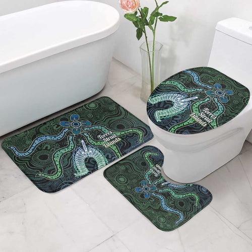 Torres Strait Islands Bathroom Set Indigenous Australian Marine Tribal Dot Art