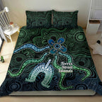 Torres Strait Islands Bedding Set Indigenous Australian Marine Tribal Dot Art