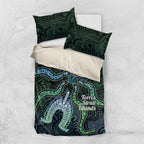 Torres Strait Islands Bedding Set Indigenous Australian Marine Tribal Dot Art