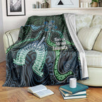 Torres Strait Islands Blanket Indigenous Australian Marine Tribal Dot Art