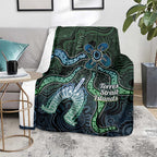 Torres Strait Islands Blanket Indigenous Australian Marine Tribal Dot Art