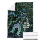 Torres Strait Islands Blanket Indigenous Australian Marine Tribal Dot Art