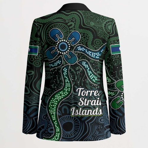 Torres Strait Islands Blazer Indigenous Australian Marine Tribal Dot Art