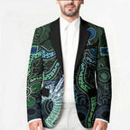 Torres Strait Islands Blazer Indigenous Australian Marine Tribal Dot Art