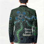 Torres Strait Islands Blazer Indigenous Australian Marine Tribal Dot Art