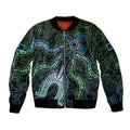 Torres Strait Islands Bomber Jacket Indigenous Australian Marine Tribal Dot Art
