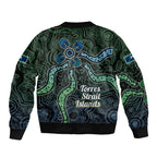 Torres Strait Islands Bomber Jacket Indigenous Australian Marine Tribal Dot Art