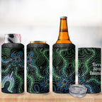 Torres Strait Islands 4 in 1 Can Cooler Tumbler Indigenous Australian Marine Tribal Dot Art
