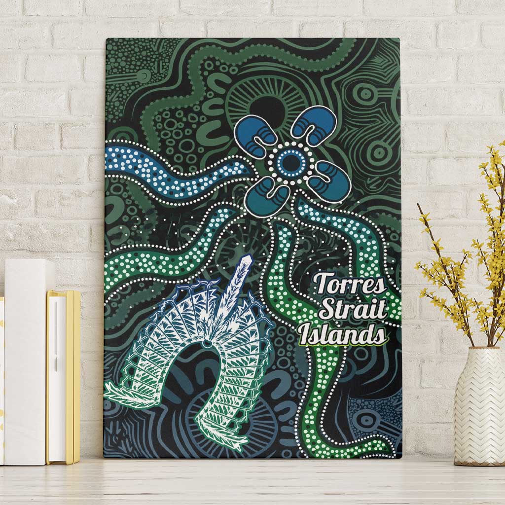 Torres Strait Islands Canvas Wall Art Indigenous Australian Marine Tribal Dot Art