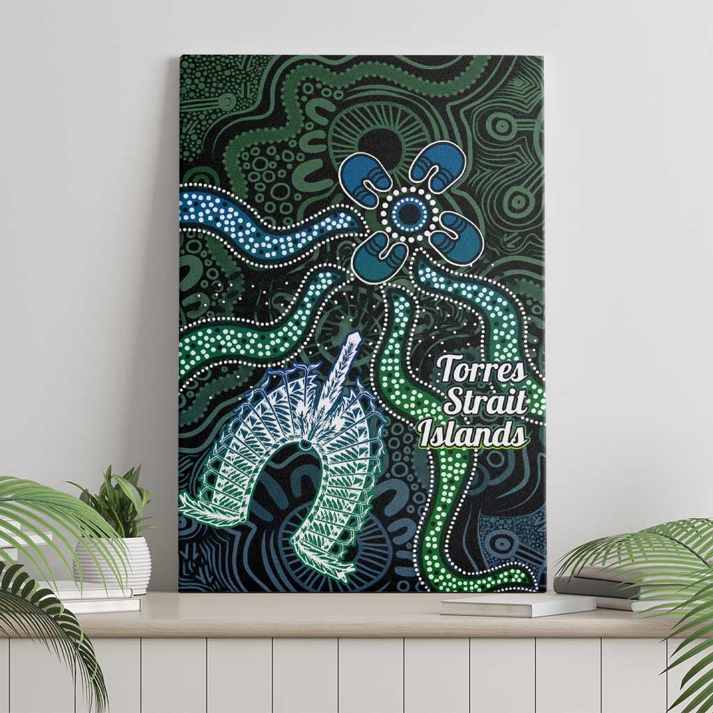 Torres Strait Islands Canvas Wall Art Indigenous Australian Marine Tribal Dot Art