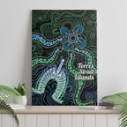 Torres Strait Islands Canvas Wall Art Indigenous Australian Marine Tribal Dot Art