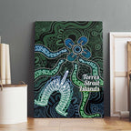Torres Strait Islands Canvas Wall Art Indigenous Australian Marine Tribal Dot Art