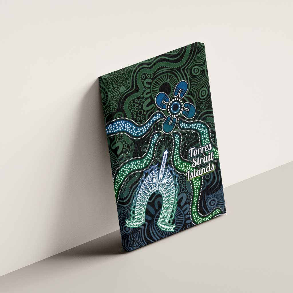 Torres Strait Islands Canvas Wall Art Indigenous Australian Marine Tribal Dot Art
