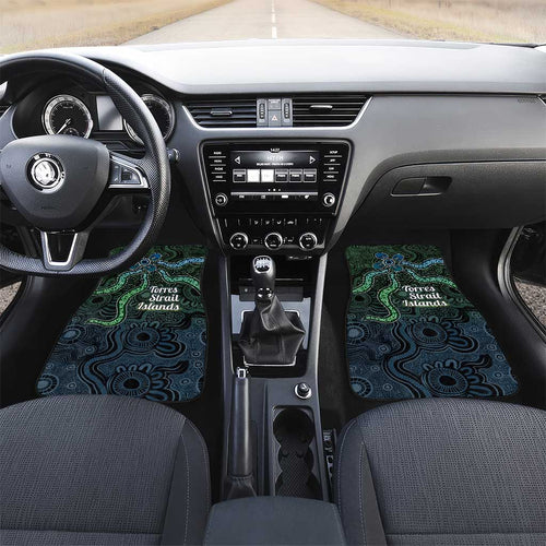 Torres Strait Islands Car Mats Indigenous Australian Marine Tribal Dot Art