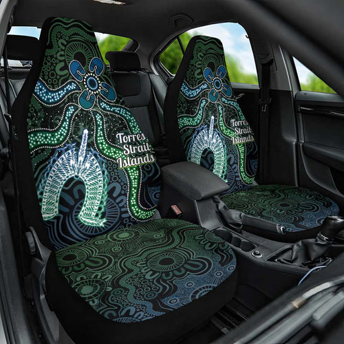 Torres Strait Islands Car Seat Cover Indigenous Australian Marine Tribal Dot Art