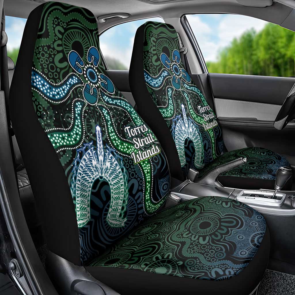Torres Strait Islands Car Seat Cover Indigenous Australian Marine Tribal Dot Art