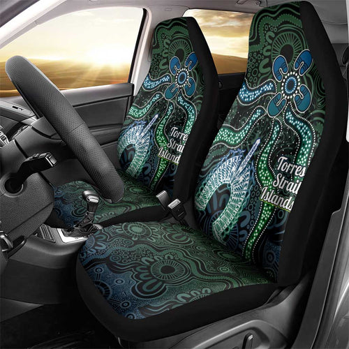 Torres Strait Islands Car Seat Cover Indigenous Australian Marine Tribal Dot Art