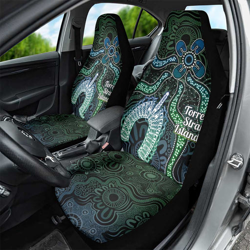 Torres Strait Islands Car Seat Cover Indigenous Australian Marine Tribal Dot Art