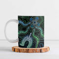Torres Strait Islands Ceramic Mug Indigenous Australian Marine Tribal Dot Art