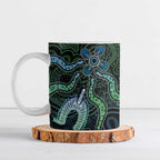 Torres Strait Islands Ceramic Mug Indigenous Australian Marine Tribal Dot Art