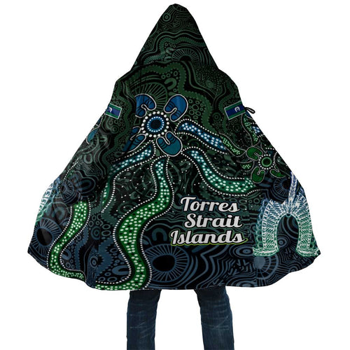 Torres Strait Islands Cloak Indigenous Australian Marine Tribal Dot Art